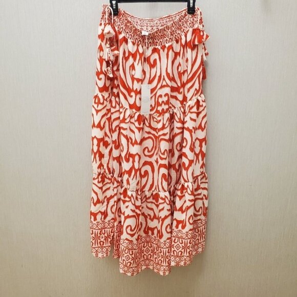 NWT Boho Skirt Calypso St Barth Tropical Long Flowy M - Picture 4 of 12